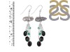 Biwa Pearl/Black Spinel Beaded Earring BDD-3-144
