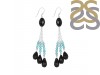 Black Spinel/Turquoise Beaded Earring BDD-3-162