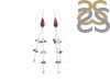 Turquoise / Red Coral Beaded Earring BDD-3-194