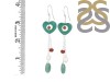 Green Onyx/Aventurine/PearlBeaded Earring-2E BDD-3-38