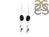 Black Onyx/Turquoise/CoralBeaded Earring-2E BDD-3-50