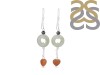 Prehnite/Pearl/CarnelianBeaded Earring-2E BDD-3-52