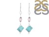 Stabilised Turquoise/Rose Quartz/Pearl Beaded Earring BDD-3-56