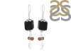 Lava/Crystal Quartz/PearlBeaded Earring-2E BDD-3-57