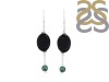 Black Onyx/TurquoiseBeaded Earring-2E BDD-3-61