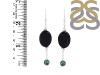 Black Onyx/TurquoiseBeaded Earring-2E BDD-3-61