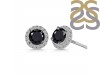 Black Tourmaline & White Topaz Stud Earring BLS-RDE-1259.