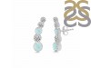 Blue Chalcedony & White Topaz Stud Earring BLX-RDE-1472.