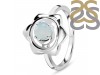 Blue Chalcedony Chakra & Crescent Moon Ring BLX-RDR-2140.