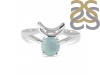 Blue Chalcedony Crescent Moon Ring BLX-RDR-2151.