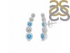 Blue Topaz & White Topaz Stud Earring BTZ-RDE-1472.