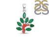 Red Coral/Green Onyx Pendant-2SP COR-1-163
