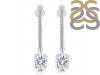 Crystal & White Topaz Hoop Earring CST-RDE-1469.