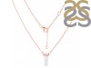 Crystal & White Topaz Pencil Necklace CST-RN-84.