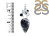 Dendritic Agate/Herkimer Diamond/Black Spinel Pendant-2SP DDA-1-171