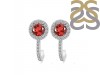 Garnet & White Topaz Stud Earring GAR-RDE-1264.
