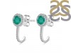 Green Onyx & White Topaz Stud Earring GRO-RDE-1264.