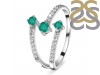 Green Onyx & White Topaz Ring GRO-RDR-2520.