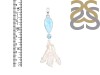 Larimar Blue-Topaz Biwa-Pearl Pendant-2SP LAR-1-1731