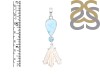 Larimar Blue-Topaz Biwa-Pearl Pendant-2SP LAR-1-1738