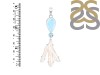 Larimar Blue-Topaz Biwa-Pearl Pendant-2SP LAR-1-1739
