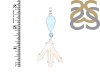 Larimar Blue-Topaz Biwa-Pearl Pendant-2SP LAR-1-1742