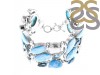 Larimar/Blue Topaz/Pearl Bracelet-BJ LAR-CLC-11-206