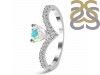 Opal & White Topaz Ring OPL-RDR-2749.