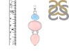 Pink Opal/Larimar Pendant-2SP PKO-1-101