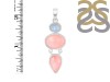 Pink Opal/Moonstone Pendant-2SP PKO-1-110