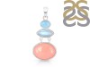 Pink Opal/Larimar/Moonstone Pendant-2SP PKO-1-116