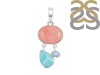Pink Opal/Larimar/Moonstone Pendant-2SP PKO-1-18