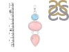 Pink Opal/Larimar Pendant-2SP PKO-1-69