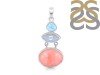 Pink Opal/Larimar/Moonstone Pendant-2SP PKO-1-73