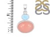 Pink Opal/Larimar Pendant-2SP PKO-1-87