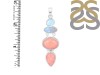 Pink Opal/Larimar/Moonstone Pendant-2SP PKO-1-88