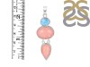 Pink Opal/Larimar Pendant-2SP PKO-1-91