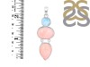 Pink Opal/Larimar Pendant-2SP PKO-1-92