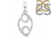 Cancer Zodiac Plain Silver Jewelry Set PS-RDR-3092/RDE-1500/RDB-185/RDC-23.