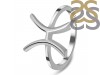 Pisces Zodiac Plain Silver Jewelry Set PS-RDR-3089/RDE-1495/RDB-181/RDC-19.