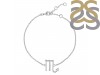 Scorpio Zodiac Plain Silver Jewelry Set PS-RDR-3096/RDE-1504/RDB-189/RDC-27.