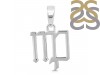 Virgo Zodiac Plain Silver Jewelry Set PS-RDR-3094/RDE-1502/RDB-187/RDC-25.