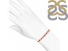 Red Onyx & White Topaz Bracelet With Adjustable Camera Lock ROX-RDB-128.