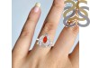 Red Onyx Triquetra Ring ROX-RDR-2166.
