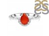Red Onyx & White Topaz Ring ROX-RDR-2192.