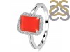 Red Onyx & White Topaz Ring ROX-RDR-2302.