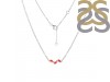 Red Onyx & White Topaz Necklace ROX-RDN-460.