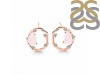 Rose Quartz Raw Crystal & White Topaz Stud Earring RSQ-RDE-1461.