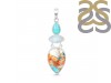 Oyster Turquoise Moonstone Turquoise Pendant-2SP TRO-1-210