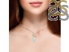 Oyster Turquoise Moonstone Turquoise Pendant-2SP TRO-1-217